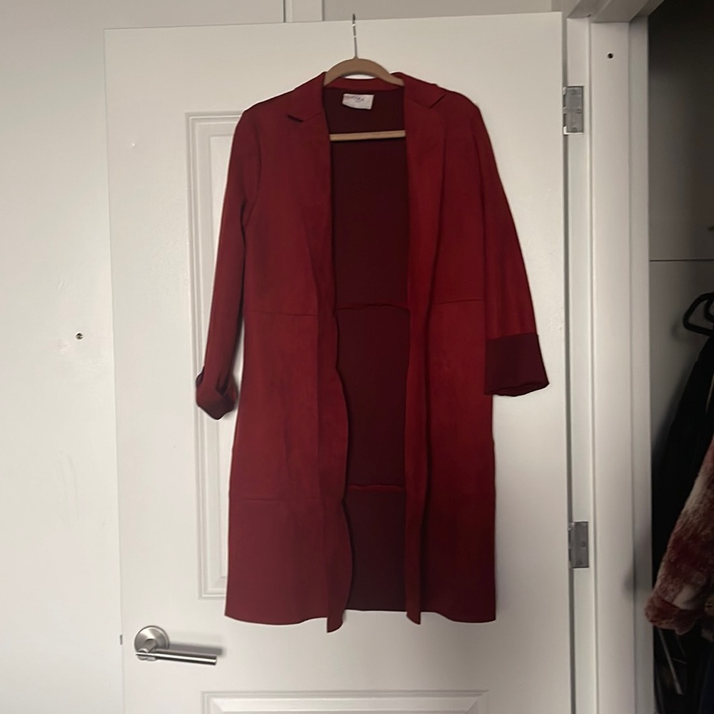 Red suede jacket